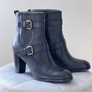 Tahari Robyn Leather Black Boots | 8